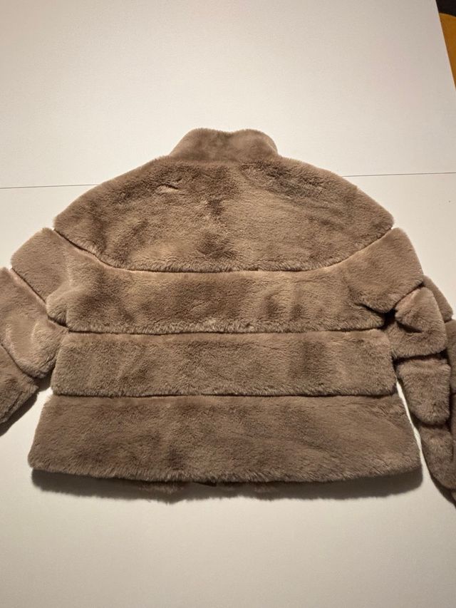 Abrigo pelo sintético Cuplé topo Talla S