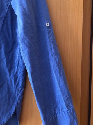 Camisa Mango azul manga larga