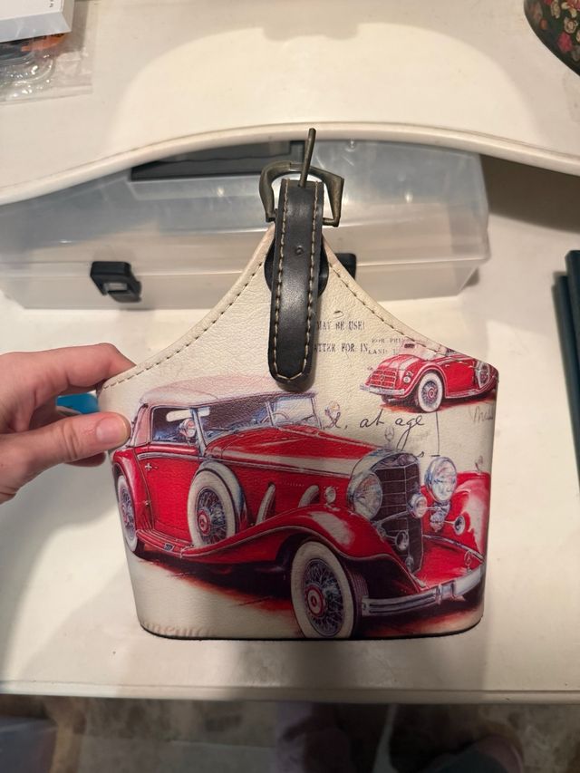Cestino decorativo auto d'epoca