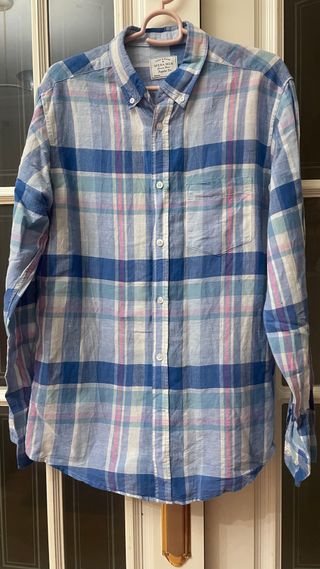 Camisa Sfera cuadros azul y rosa Talla M.