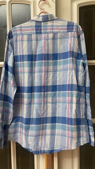 Camisa Sfera cuadros azul y rosa Talla M.