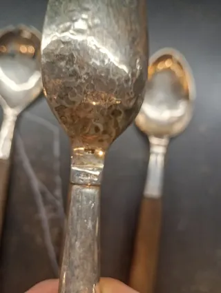 Cubiertos antiguos de plata