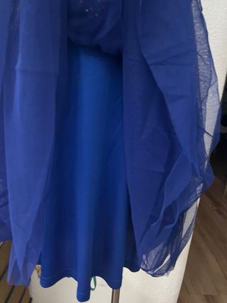 Vestido fiesta lentejuelas tul azul XL