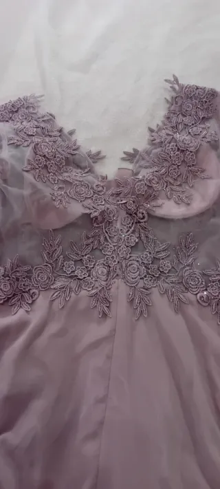 Vestido de fiesta largo morado/rosa