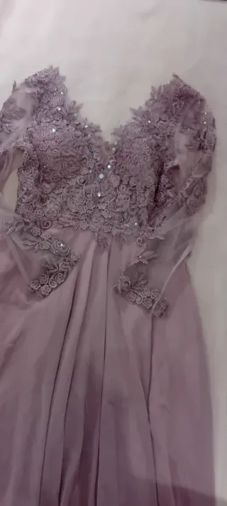 Vestido de fiesta largo morado/rosa