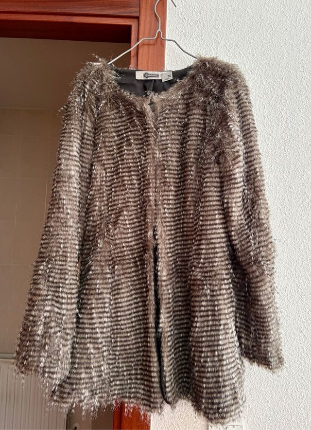 Abrigo Stradivarius Marrón Multicolor