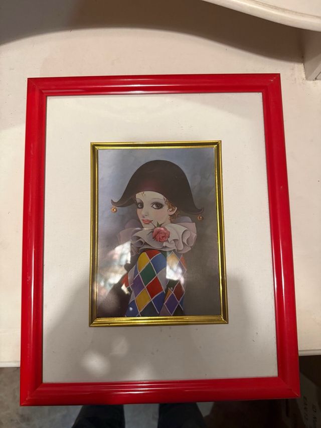 Quadro pagliaccio arlecchino