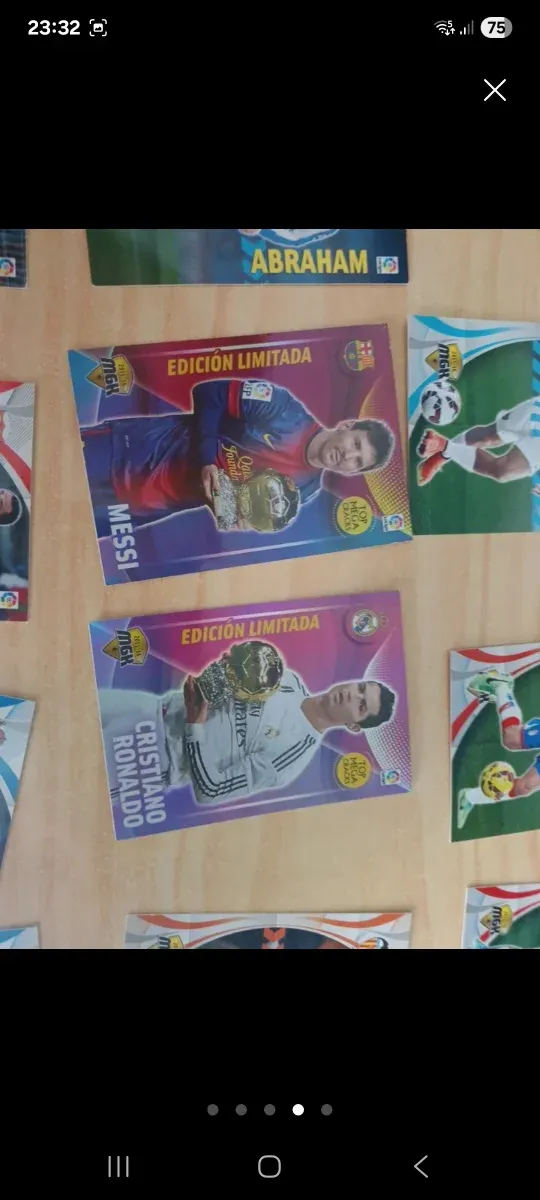Cromos Liga 15/16 Messi y Cristiano Ronaldo