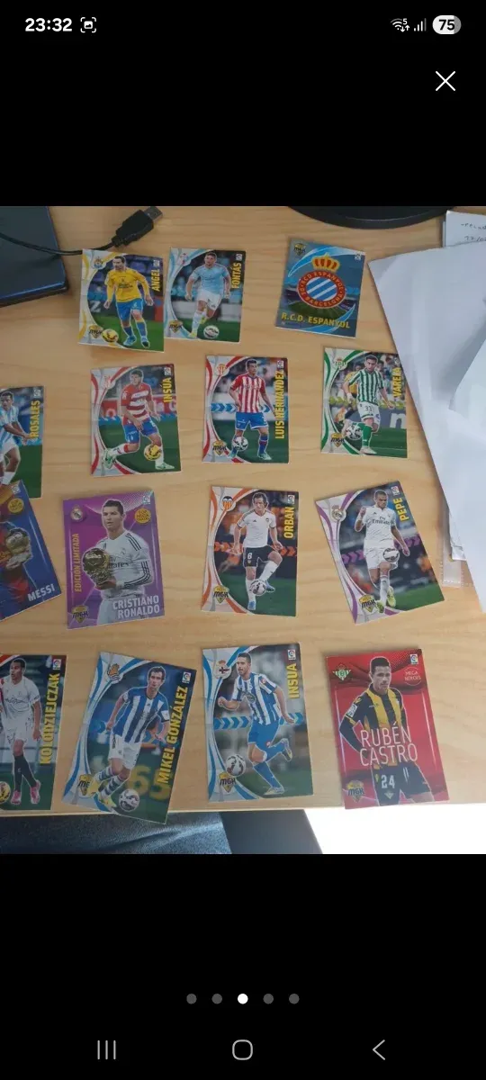 Cromos Liga 15/16 Messi y Cristiano Ronaldo