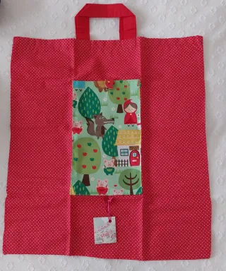 Cartera y bolsa de tela con diseño infantil