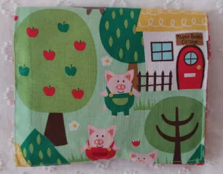 Cartera y bolsa de tela con diseño infantil