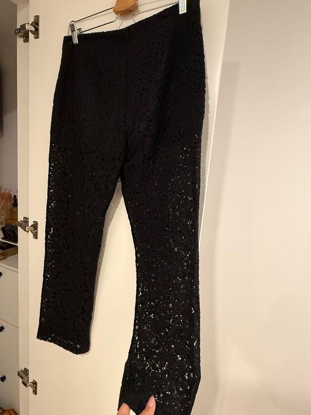 Pantalones Dixie encaje negro transparentes