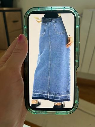 Falda Maxi Denim con Abertura