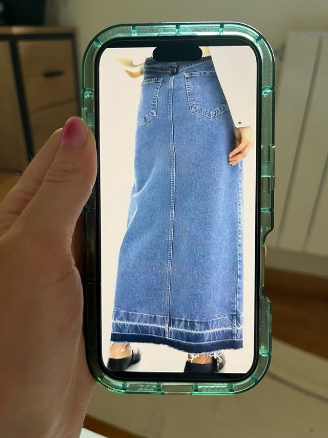 Falda Maxi Denim con Abertura