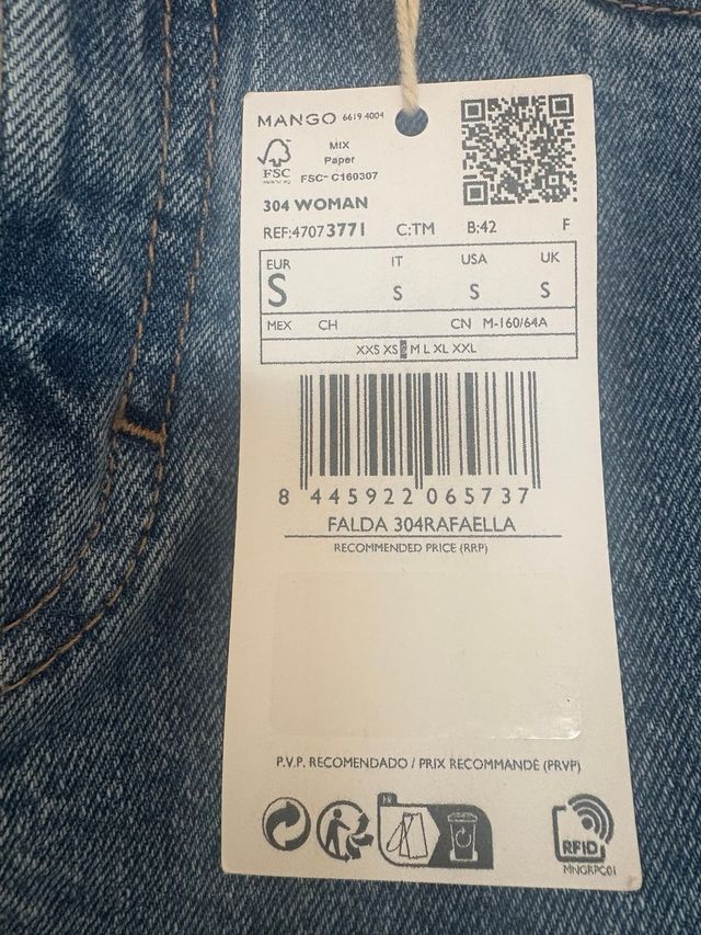 Falda Maxi Denim con Abertura