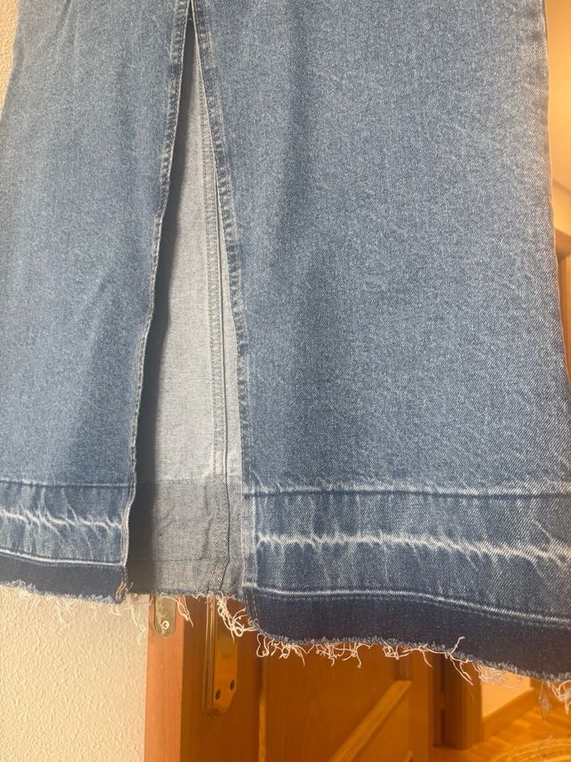 Falda Maxi Denim con Abertura