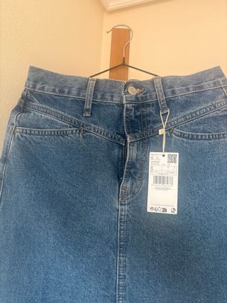 Falda Maxi Denim con Abertura