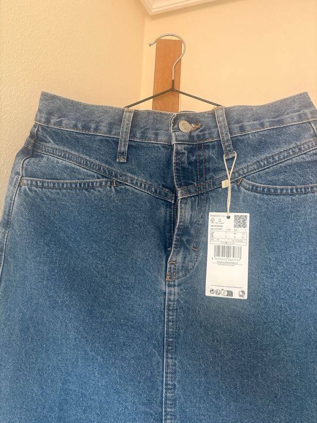 Falda Maxi Denim con Abertura