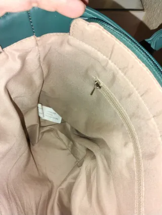 Bolso verde/petróleo efecto piel cocodrilo