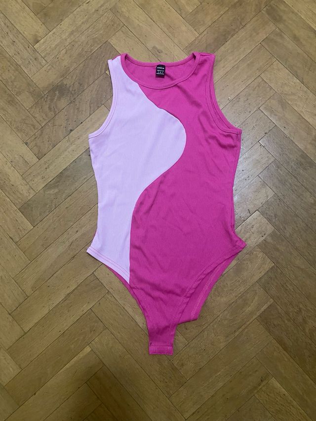 Body SHEIN bicolor rosa y fucsia