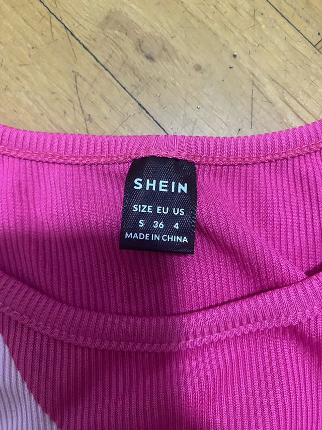 Body SHEIN bicolor rosa y fucsia