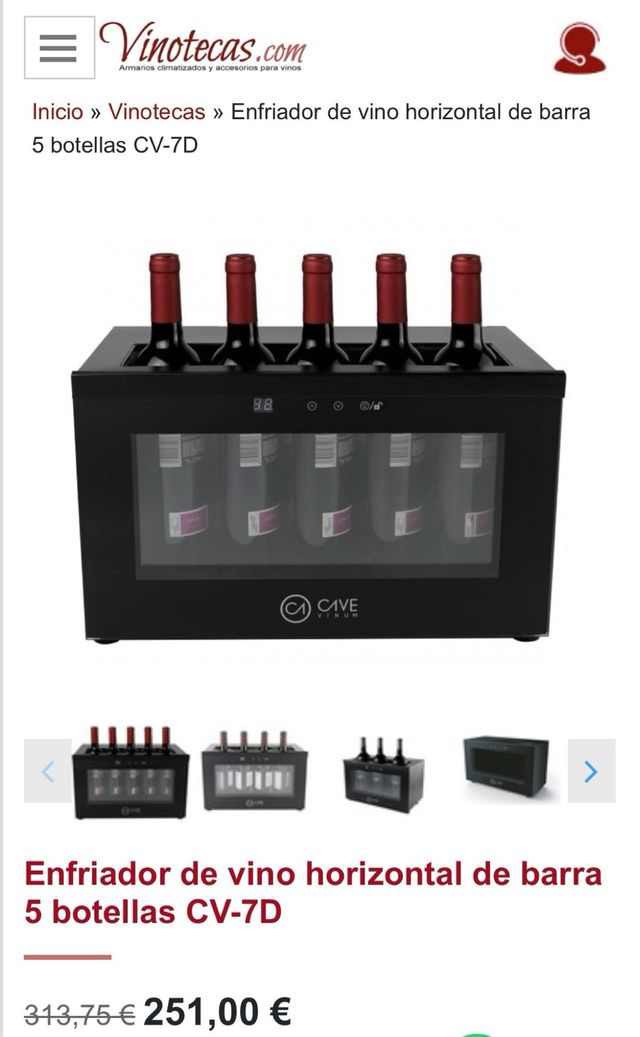 Enfriador de vino Cave Vinum