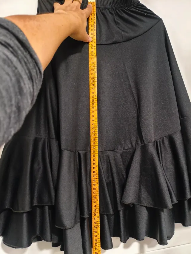 Falda flamenca niña volantes negra