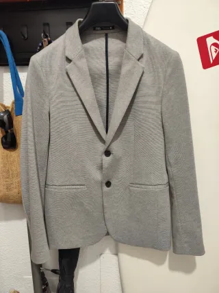 Blazer Zara Talla M Gris