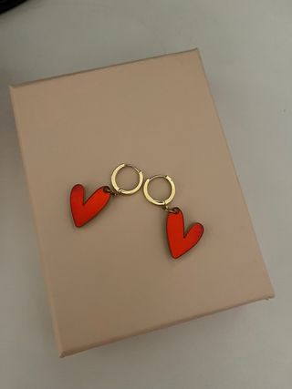 Pendientes reversibles Corazón Rojo Agatha Ruiz
