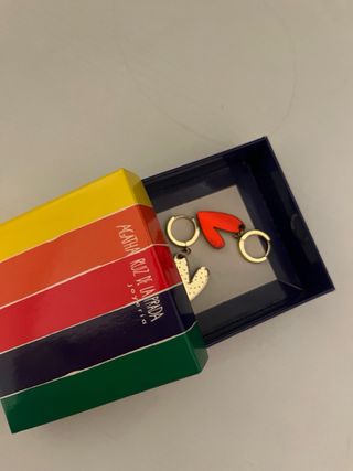 Pendientes reversibles Corazón Rojo Agatha Ruiz