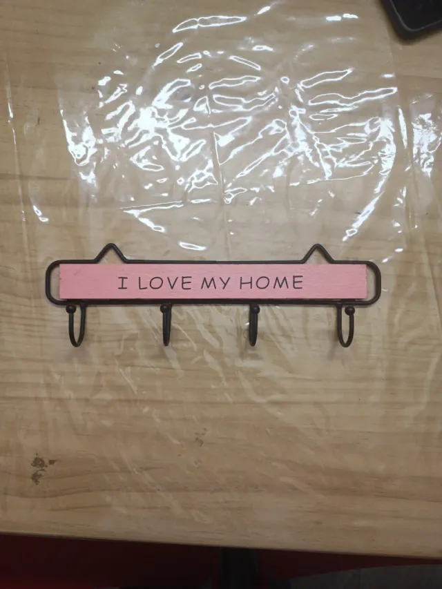 Gancho decorativo de parede VASDEV I LOVE MY HOME