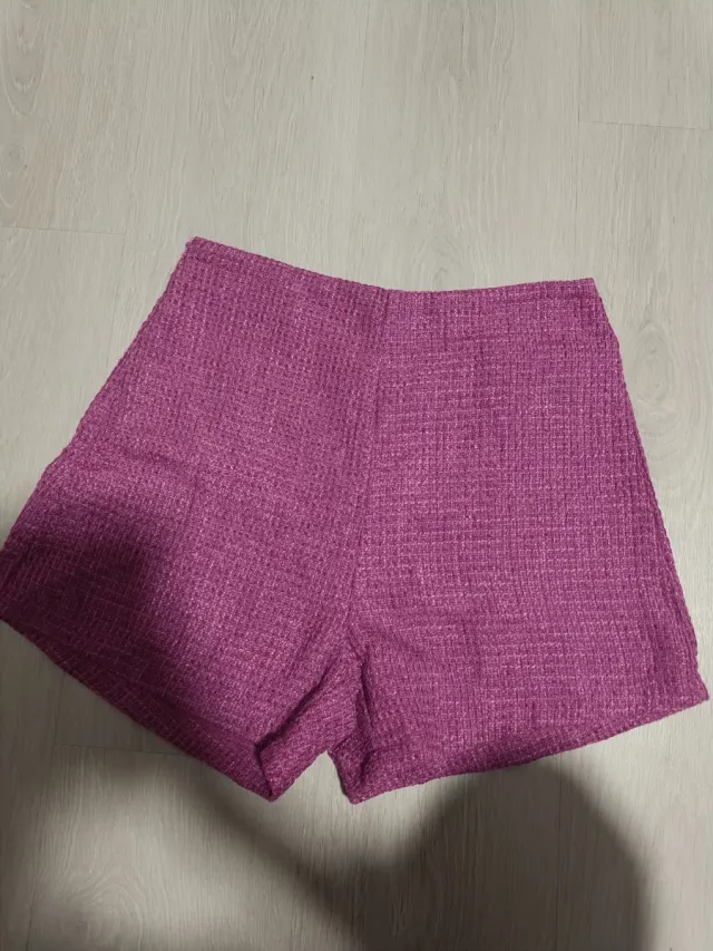 Shorts rosas tweed