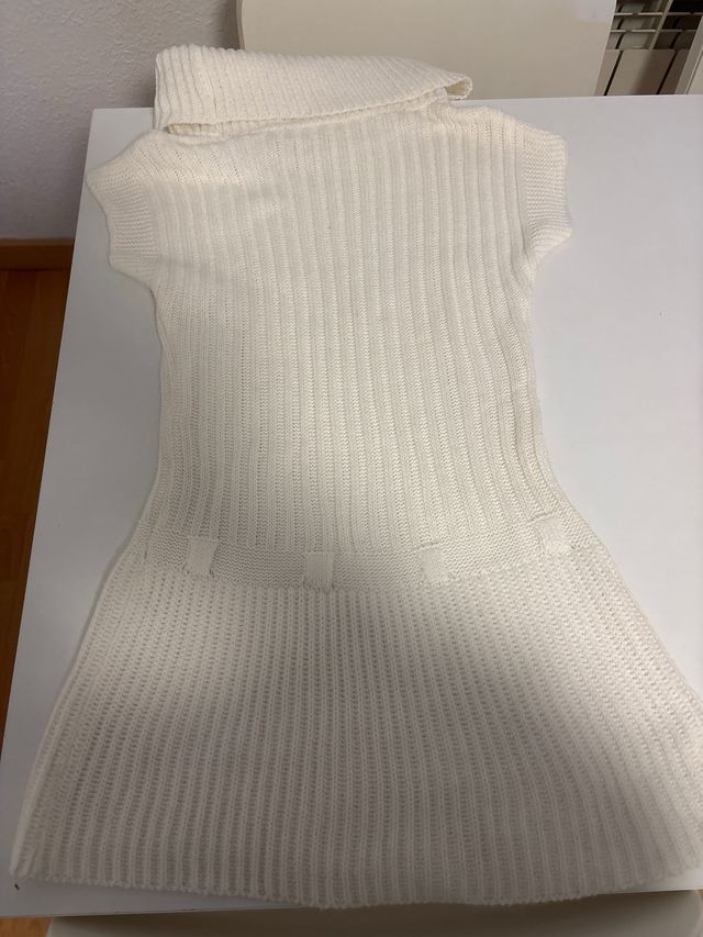 Vestido de punto blanco + complementos