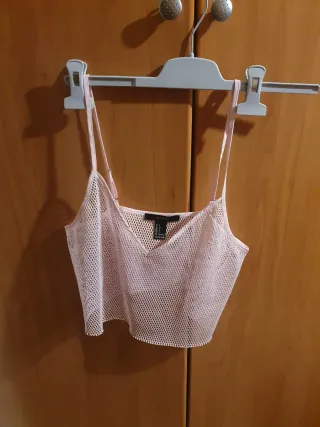 Top rosa transparente Forever 21 Talla S
