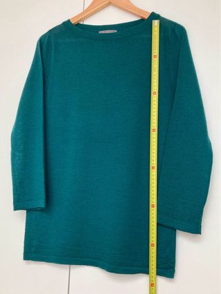 Jersey lana pura verde talla M mujer