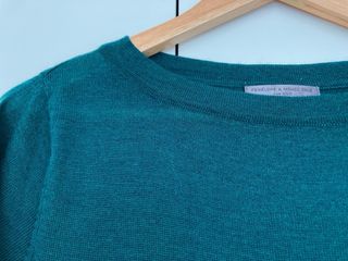 Jersey lana pura verde talla M mujer