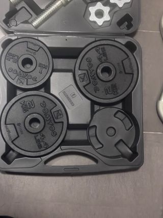 Maletín de pesas y mancuernas peso total 20kg