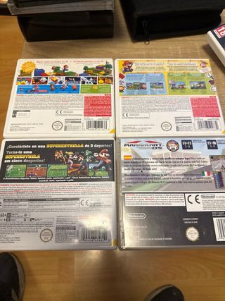 Lote 4 Carátulas Nintendo DS/3DS Mario