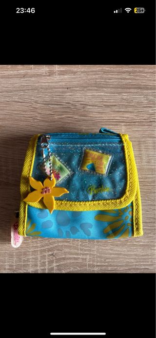 Portafoglio Barbie blu e giallo