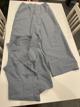 Conjunto chaleco y pantalón ancho