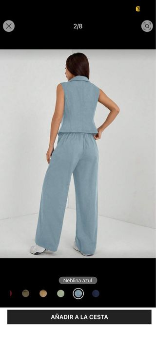 Conjunto chaleco y pantalón ancho