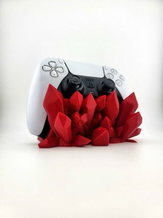 Soporte Mando PS5 Cristal Rojo