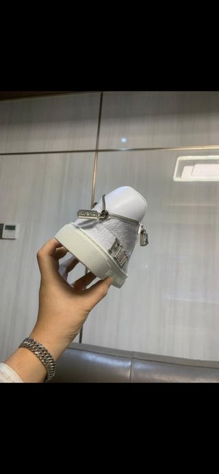 Scarpe Philipp Plein Uomo 44 Bianche Argento