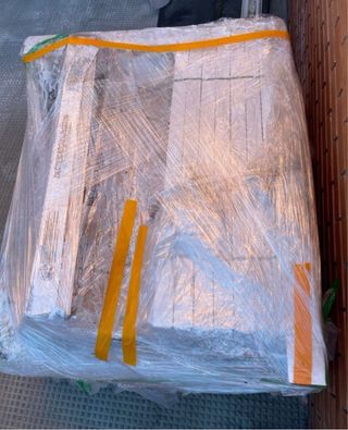 Azulejo Lington efecto piedra blanco 33.3x100