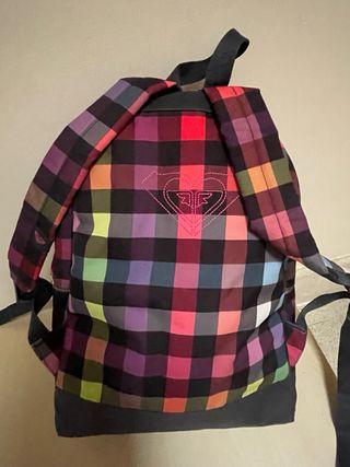 Mochila Roxy cuadros multicolor