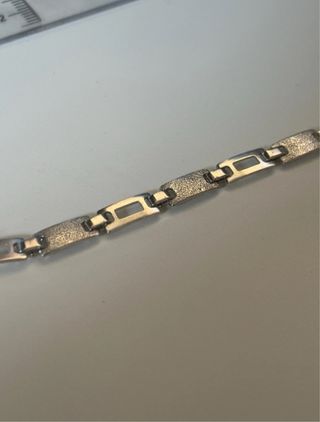Pulsera eslabones rectangulares plata