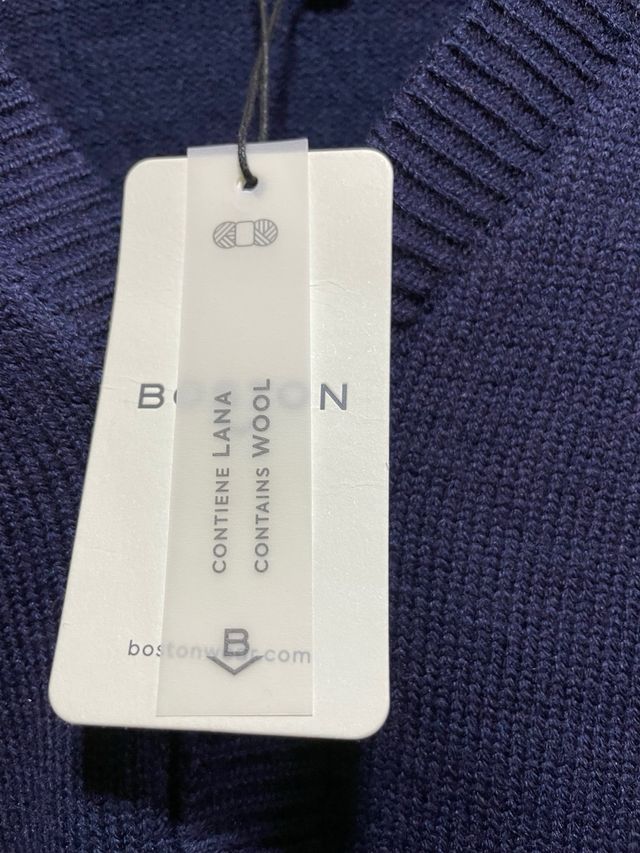 Cárdigan Boston Azul Nuevo con Etiquetas