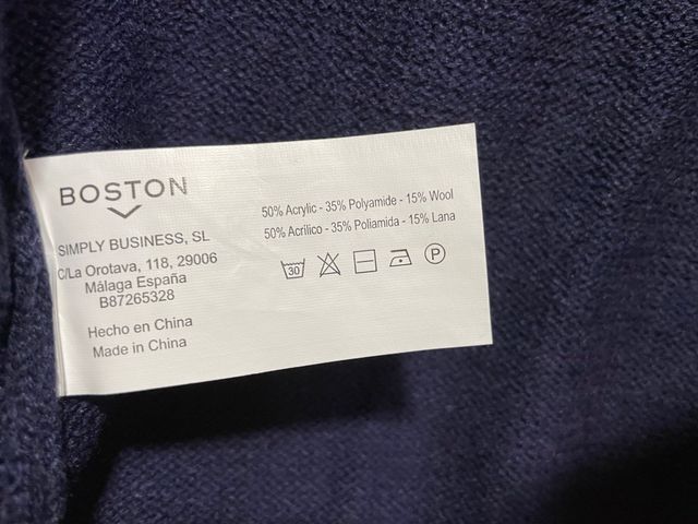 Cárdigan Boston Azul Nuevo con Etiquetas
