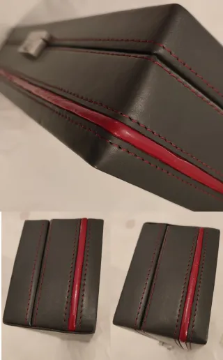 Joyero para Relojes Negro y Rojo