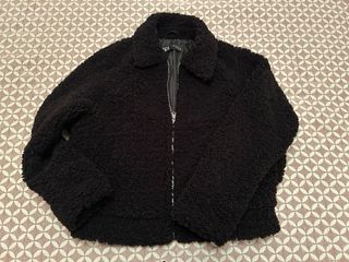 Chaquetón borreguito Zara negro